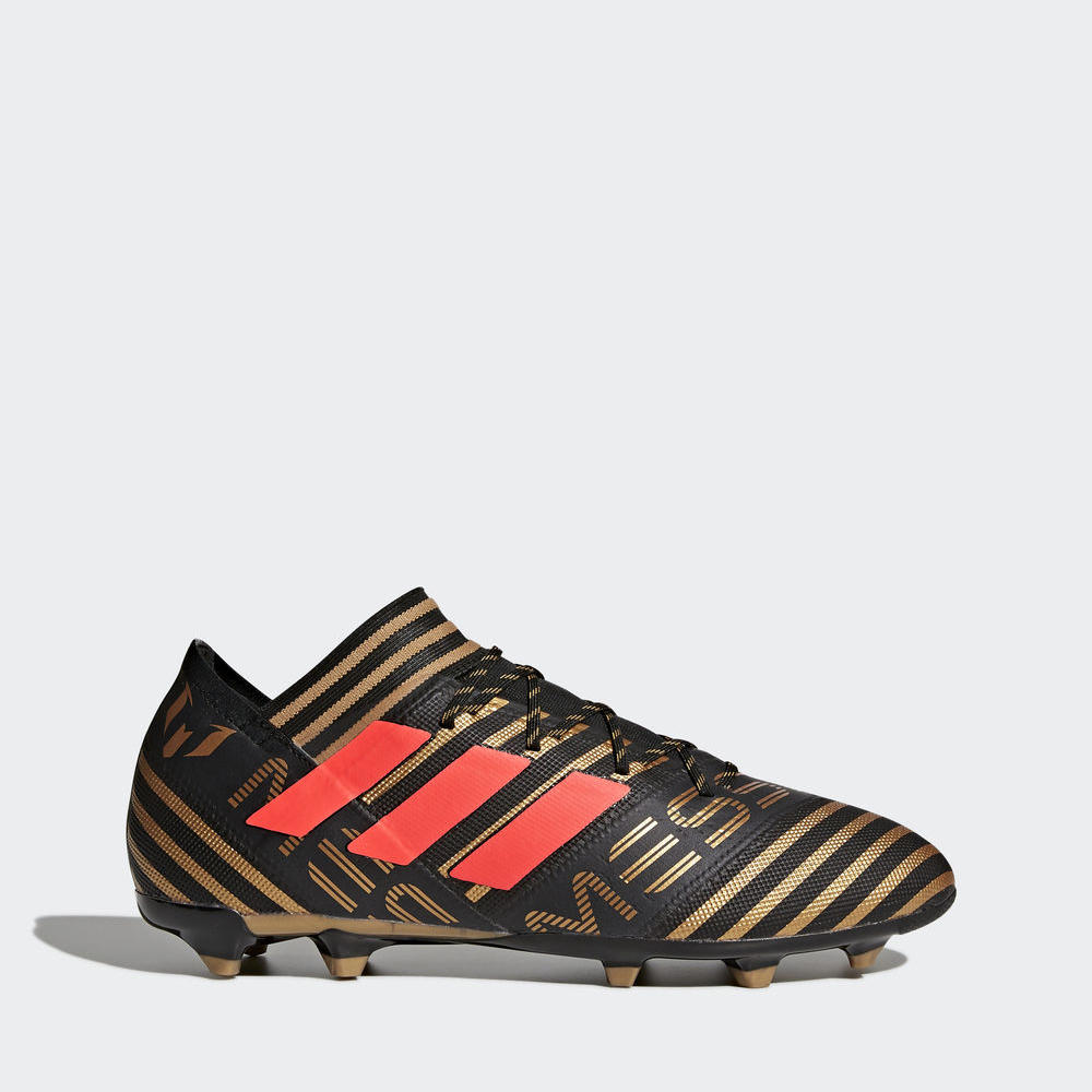 Adidas Nemeziz Messi 17.2 Firm Ground - ποδοσφαιρικα παπουτσια ανδρικα - Μαυρα/Κοκκινα/Χρυσο Χρωμα,Μ